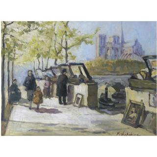 Georgy Alexandrovich Lapchine - Booksellers On The Banks Of The Seine
