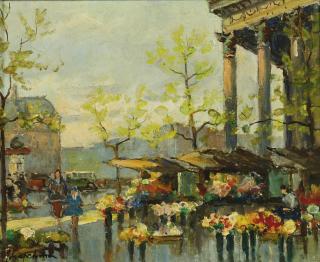 Georgy Alexandrovich Lapchine - Flower Market