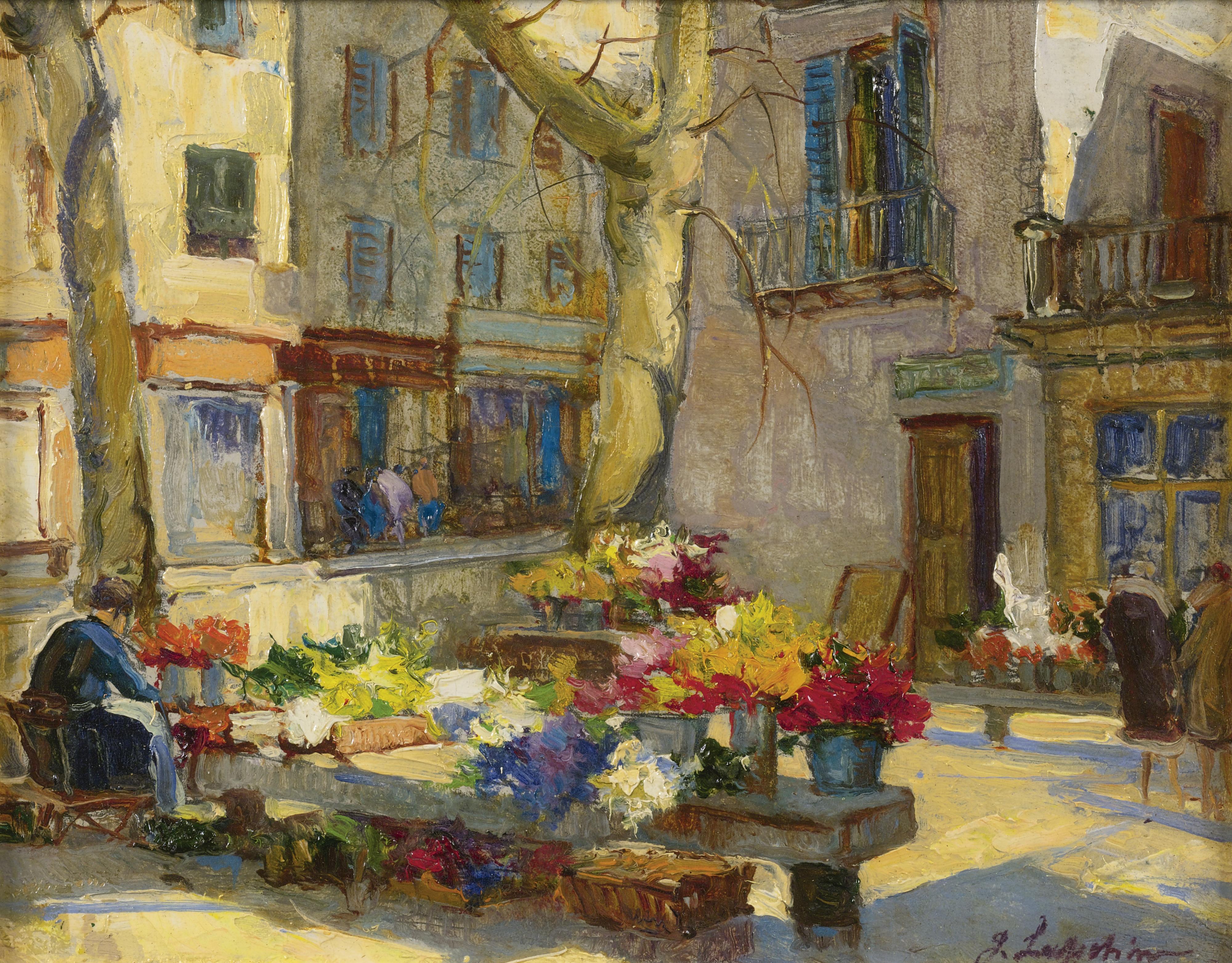 Georgy Alexandrovich Lapchine - Marché Aux Fleurs, Menton