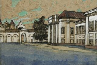 Georgy Kreskentevich Lukomsky - The Sanguszko Palace At Izyaslav