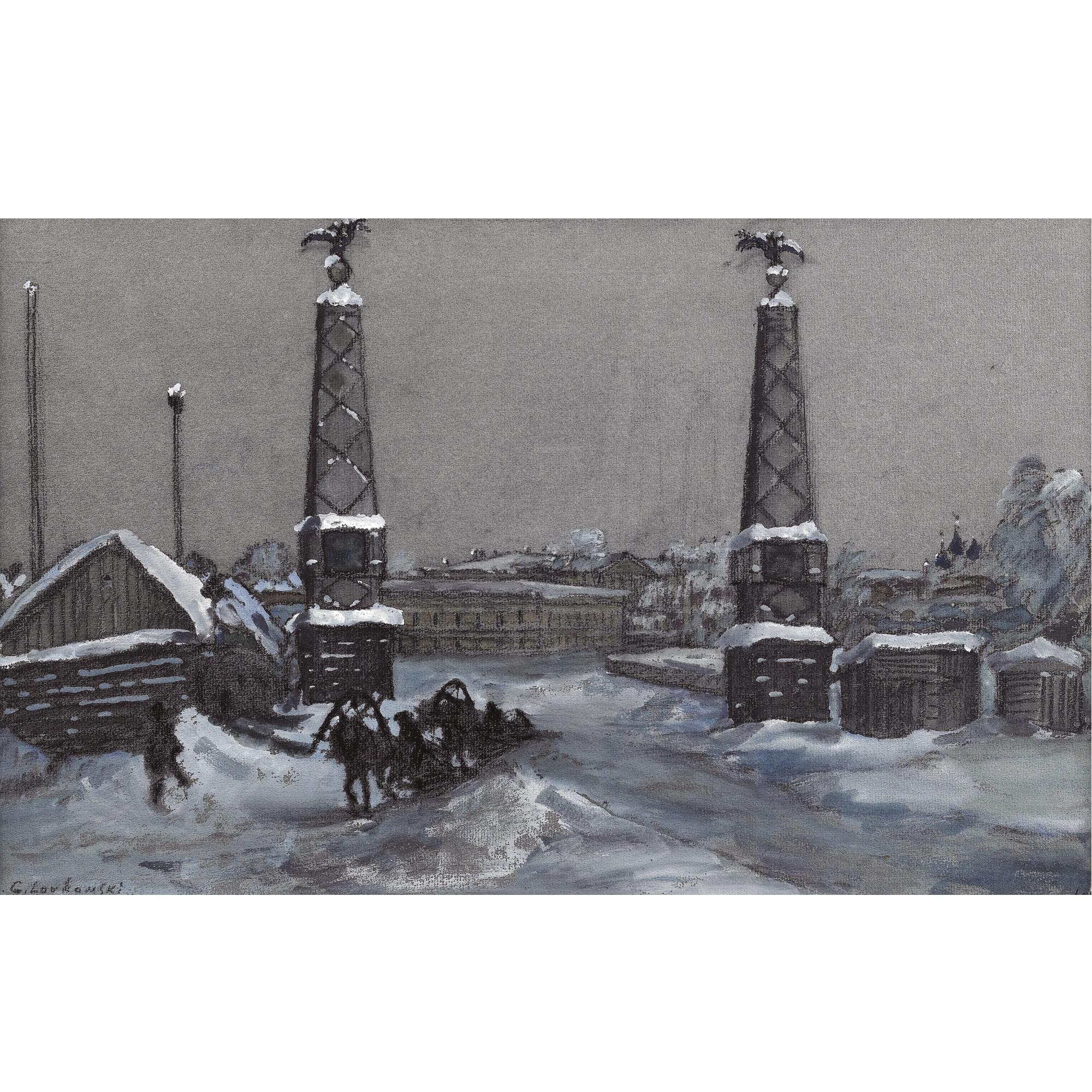 Georgy Kreskentevich Lukomsky - View Of A Street In St. Petersburg