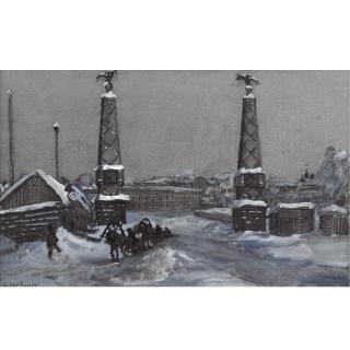 Georgy Kreskentevich Lukomsky - View Of A Street In St. Petersburg