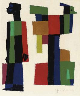 Ger Gerrits - Negerin en haan op hek