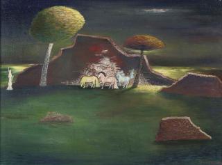 Ger Langeweg - Paarden bij Ruïne