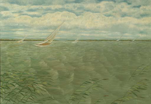 Ger Langeweg - Sailing Boats On A Lake