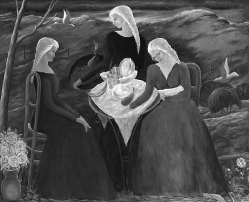 Ger Langeweg - Vrouwen in grazige weiden