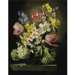 Gerald Cooper - Still Life With Daffodils, Tulips And Bluebells