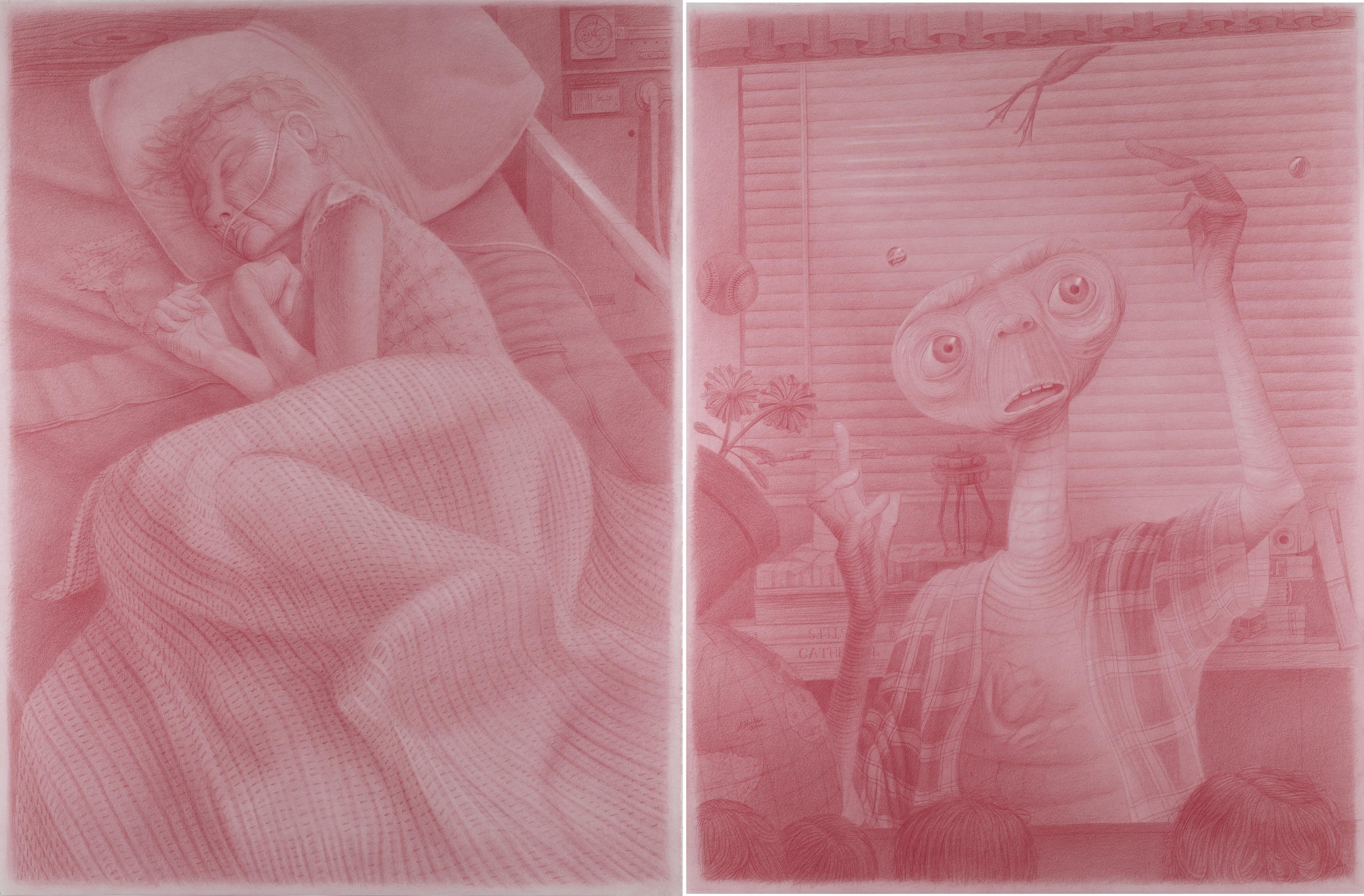 Gerald Davis - E.T. And Grandma, 1986 (Diptych)