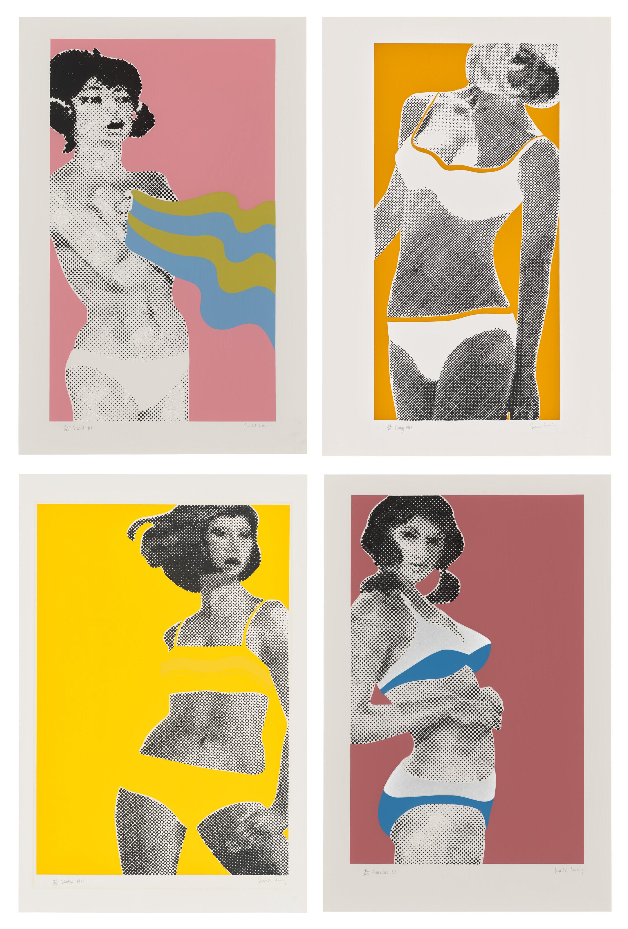 Gerald Laing - Francine, Sandra, Tracy and Starlet, from: Baby, Baby Wild Things