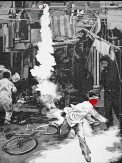 Gerald Laing - Self Portrait (Tear Gas Grenade)