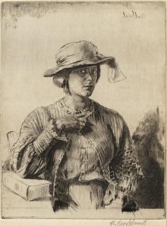 Gerald Leslie Brockhurst R.A., R.P., R.E. - Le Casaquin de Laine (The Linen Jacket)