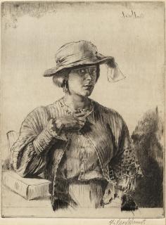 Gerald Leslie Brockhurst R.A., R.P., R.E. - Le Casaquin de Laine (The Linen Jacket)