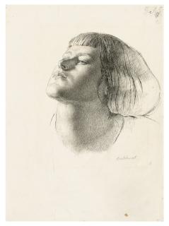 Gerald Leslie Brockhurst, R.A. - Head of a Girl