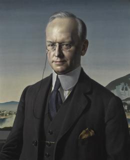 Gerald Leslie Brockhurst, R.A. - Portrait Of Charles Carpenter