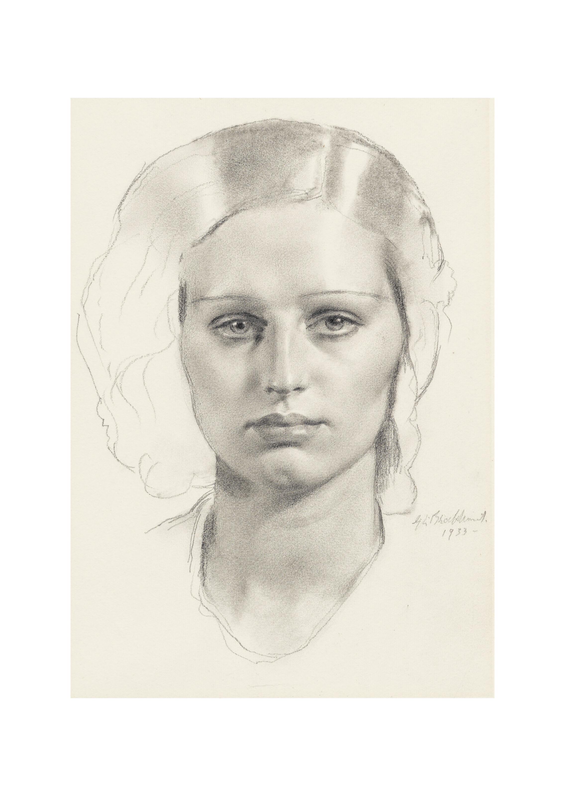 Gerald Leslie Brockhurst, R.A. - Portrait of Dorette