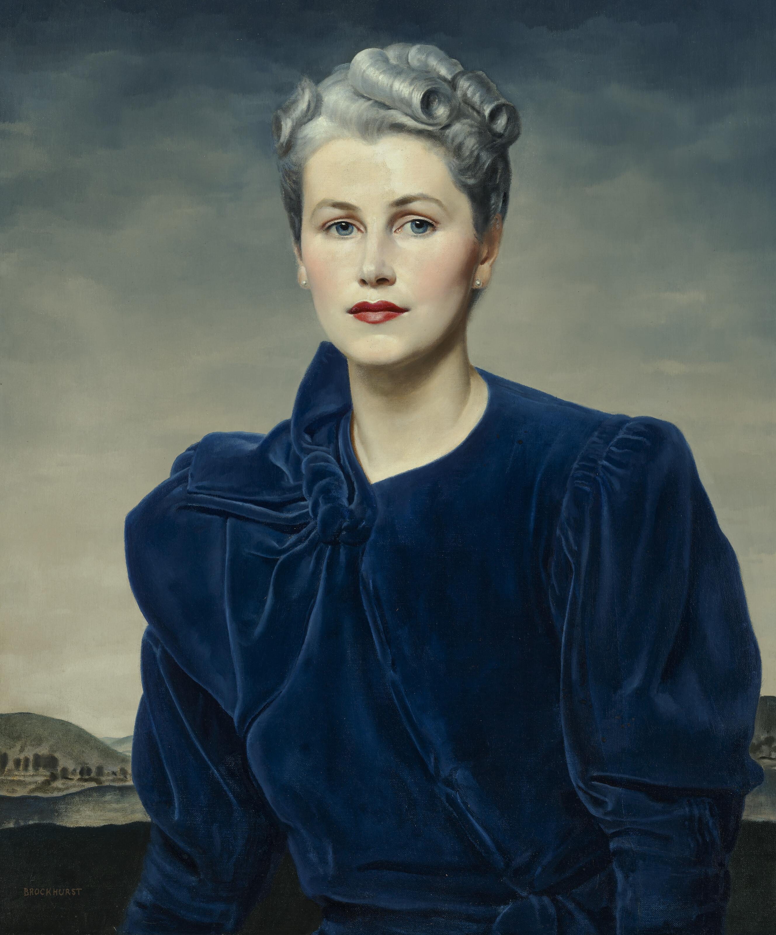 Gerald Leslie Brockhurst, R.A. - Portrait of Yvonne MacDonald, née Norton-Bell