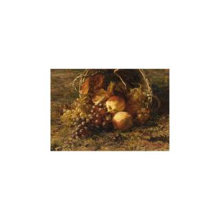 Geraldina Jacoba van de Sande Bakhuyzen - A Still Life With Grapes And Apples In A Basket