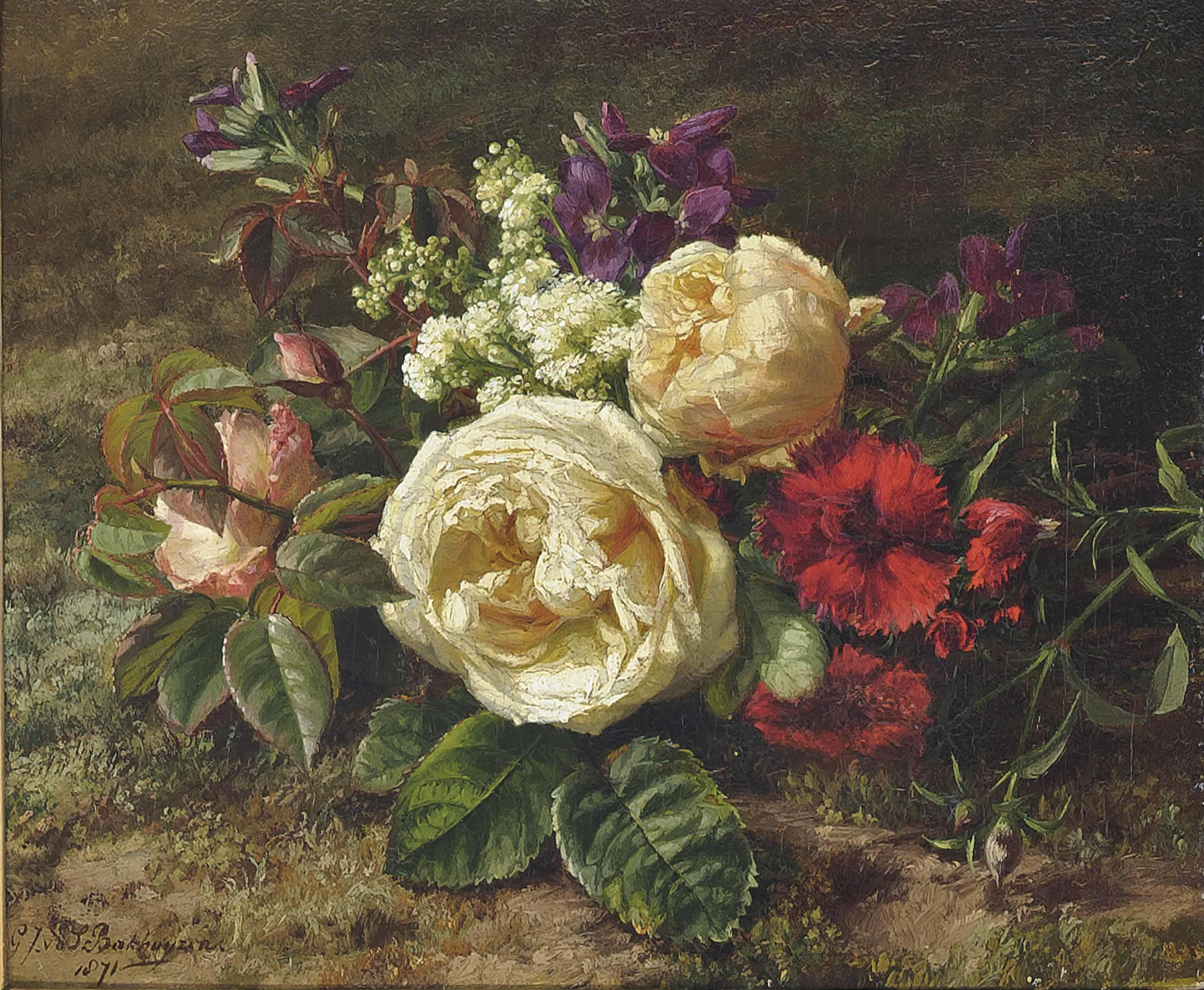 Geraldine Jacoba Sande De Van Bakhuyzen - A Summer Bouquet
