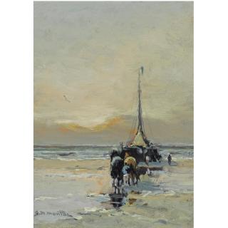 Gerard Arij Ludwig Morgenstjerne Munthe - Dutch Bringing In The Catch