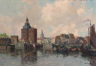 Gerard Delfgaauw - View of the Drommedaris, Enkhuizen