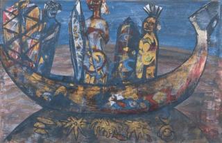 Gerard Dillon, R.H.A., R.U.A. - Decorated Canoe