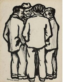 Gerard Dillon - Four Men