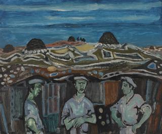 Gerard Dillon - Three Men In A Bog