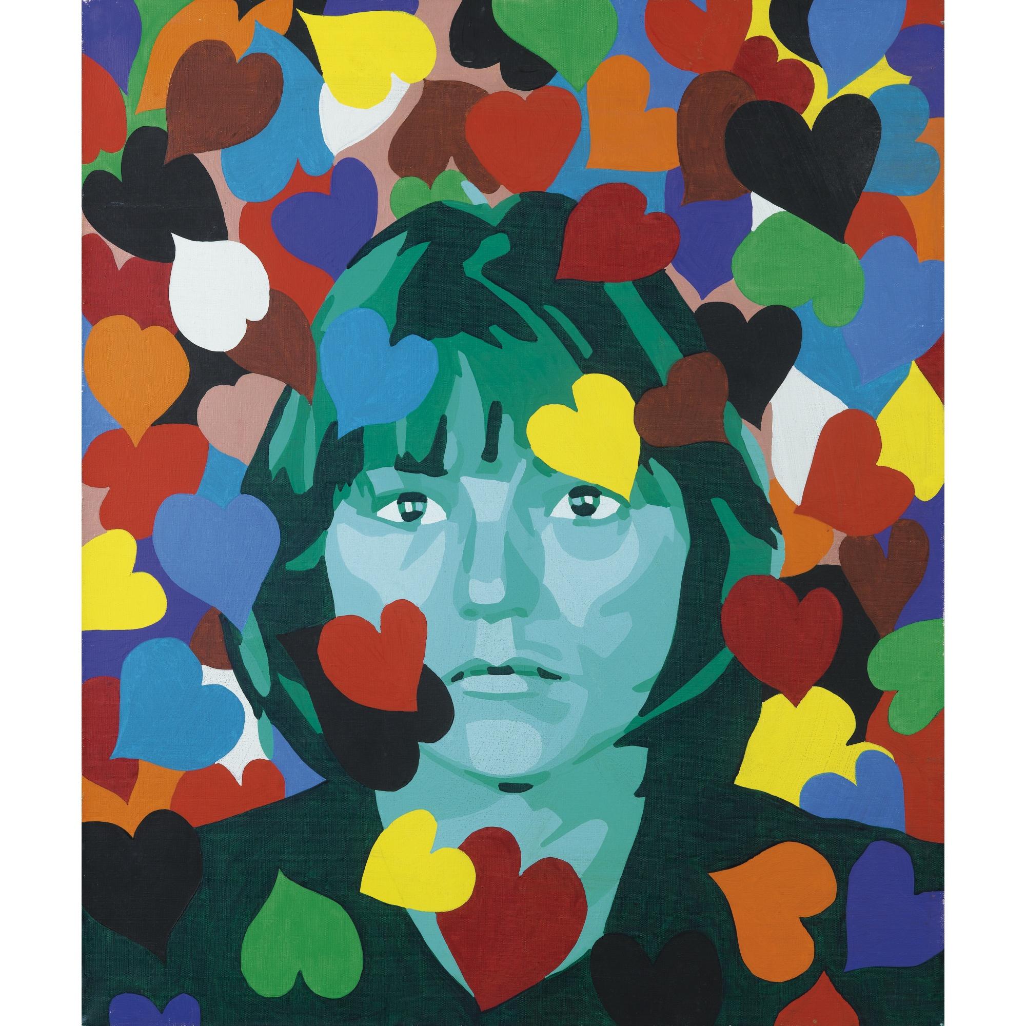 Gérard Fromanger - Portrait De Florence Villeprand, Tableau Grave Et Gai