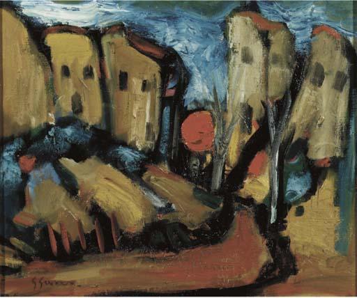 Gerard Grassère - Houses in a landscape