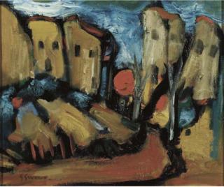 Gerard Grassère - Houses in a landscape