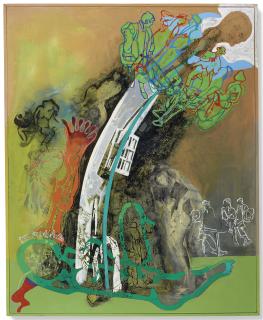 Gérard Guyomard - Paysage de chutes