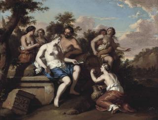 Gerard Hoet I - A Bacchanal With Nymphs And Satyrs