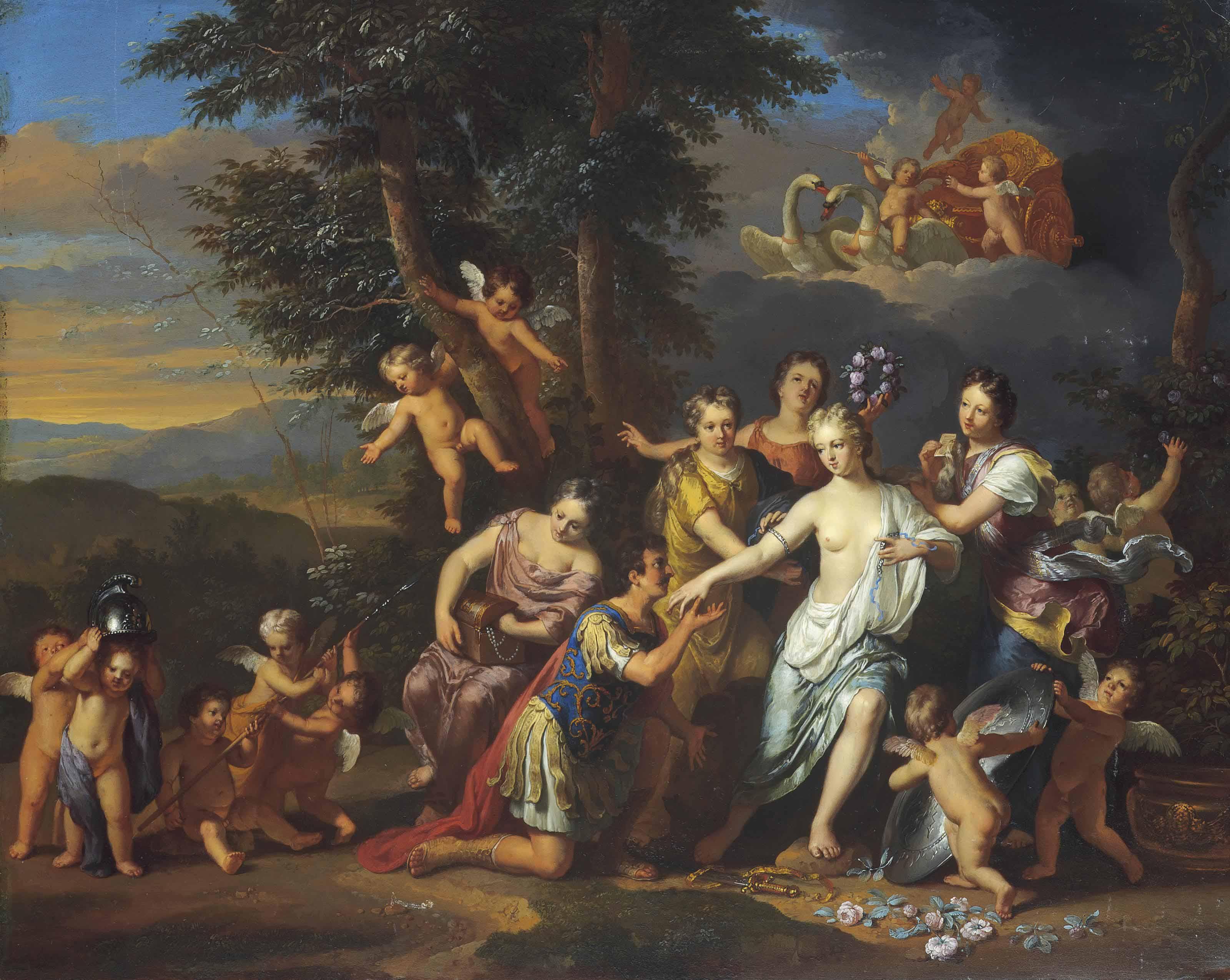 Gerard Hoet I - Mars paying homage to Venus