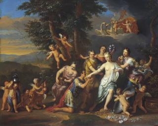 Gerard Hoet I - Mars paying homage to Venus