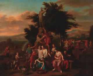 Gerard Hoet - Celebrants at a shrine of Diana