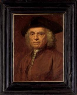 Gerard Jan Palthe - Portrait of a gentleman, bust-length, in a brown coat and tricorn