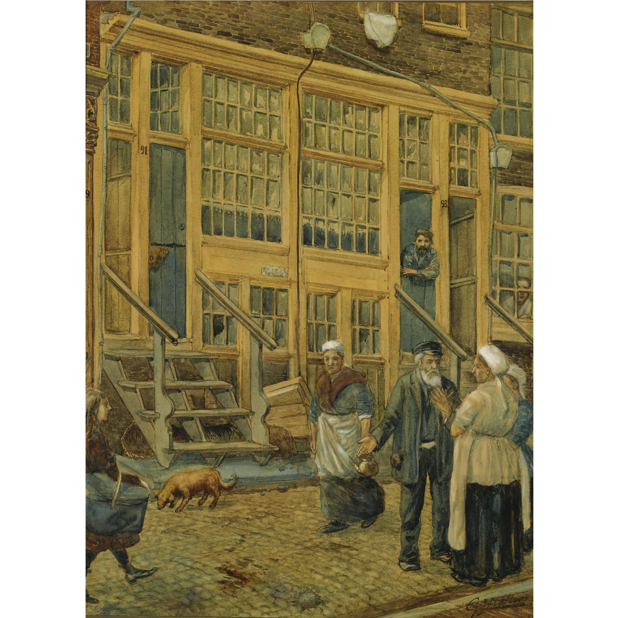 Gerard Johan Staller - In The Streets Of Amsterdam