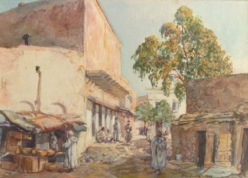 Gerard Johan Staller - Streetscene in Bou-Saada, Algeria