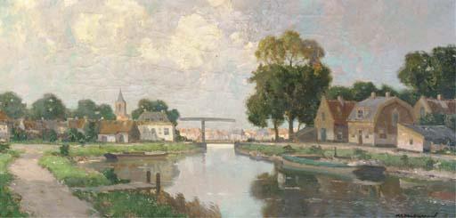 Gerard Johannes Delfgaauw - A view on a Dutch town, possibly Monster