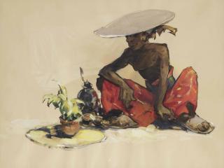 Gerard Pieter Adolfs - A Squatting Man