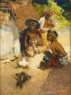 Gerard Pieter Adolfs - Adoean Djago (Cockfight)
