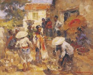 Gerard Pieter Adolfs - At the Marketplace