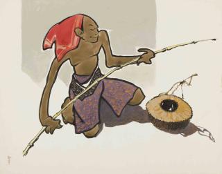 Gerard Pieter Adolfs - Balinese Visser - Balinese Fisherman