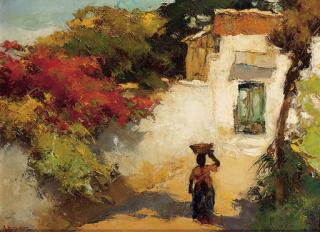 Gerard Pieter Adolfs - Entree a Bougainvillae, Java