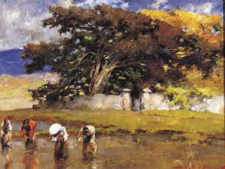 Gerard Pieter Adolfs - Planting rice