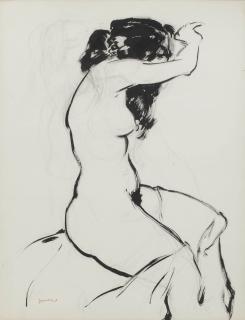 Gerard Pieter Adolfs - Seated nude