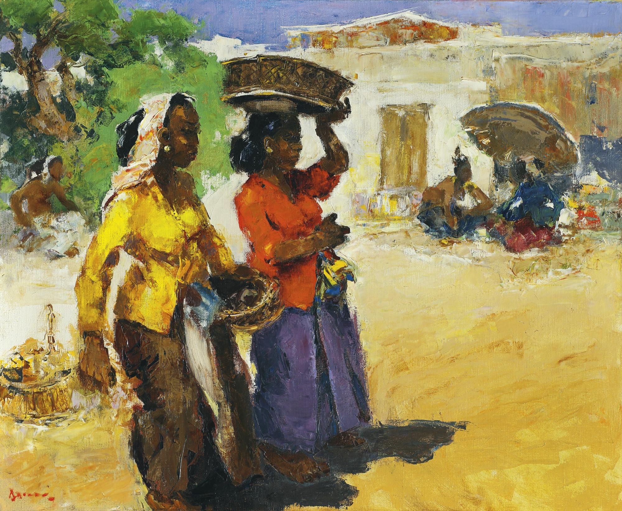 Gerard Pieter Adolfs - Twee Marktvrouwen (Two Market Women)