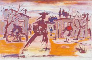 Gerard Sekoto - A township street scene