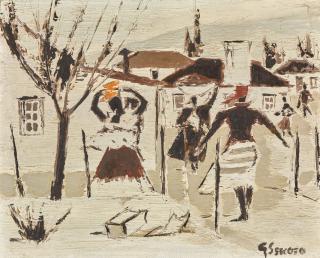 Gerard Sekoto - South African village Scene