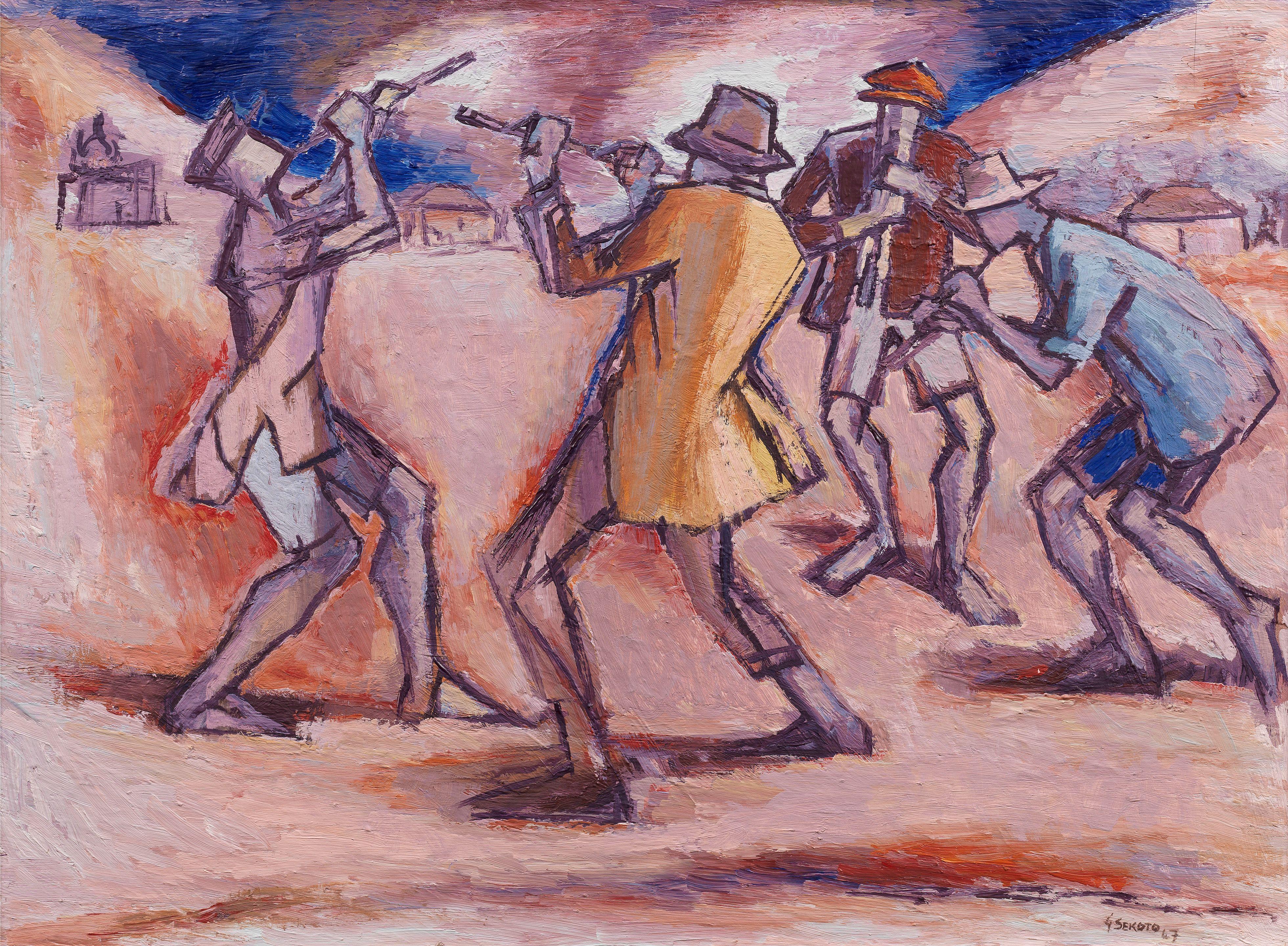 Gerard Sekoto - The Penny Whistlers